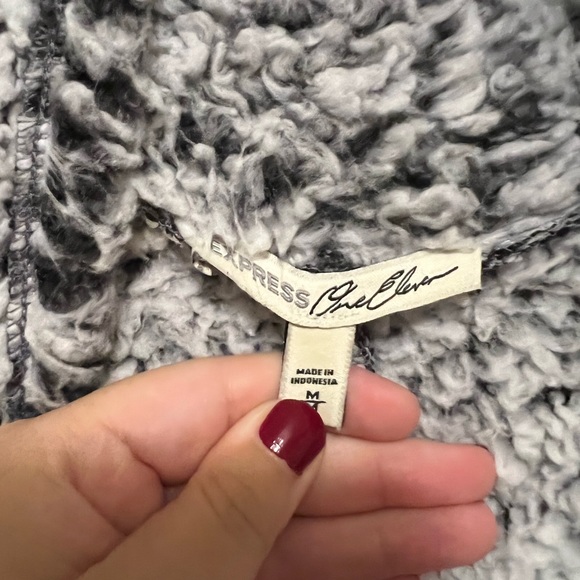 Express One Eleven Fuzzy Jacket - Picture 3 of 6